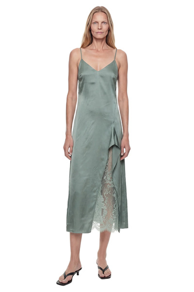  Satin Slip Midi Dress 