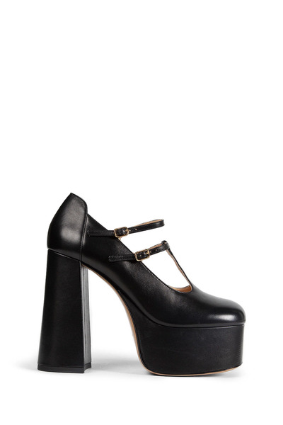  Platform Leather Mary Jane Pumps 