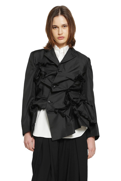 Gathered Single-breasted Blazer 