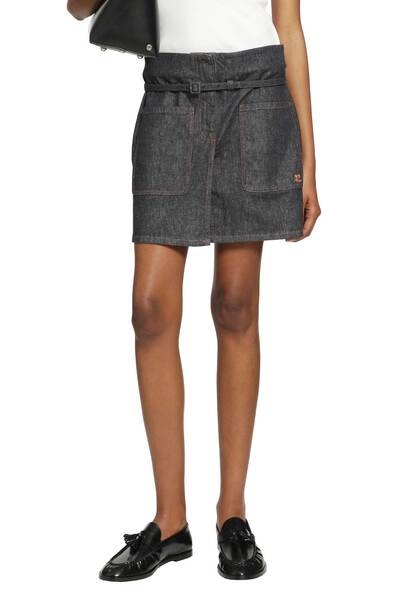  Two Pockets Denim Skirt 