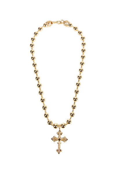  Large Beaded Chain Cross Necklace 