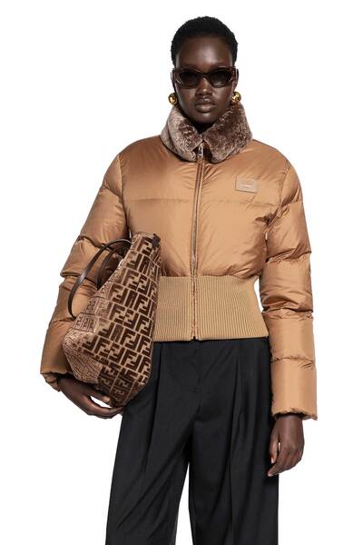  Nylon And Shearling Down Jacket 