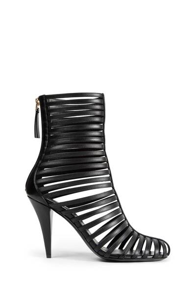  Cage Leather Ankle Boots 