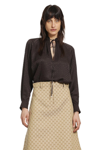  Horsebit Silk Jacquard Shirt 
