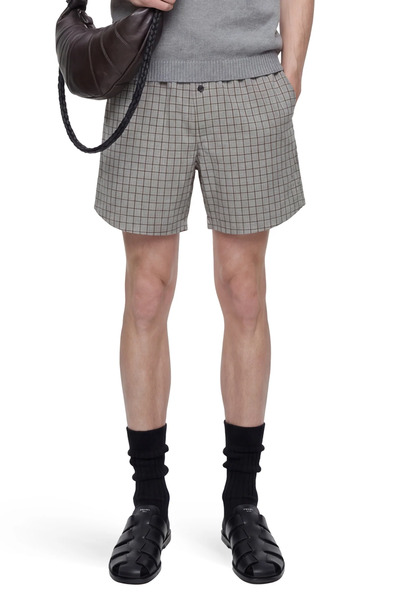  Viscose Linen Check Shorts 