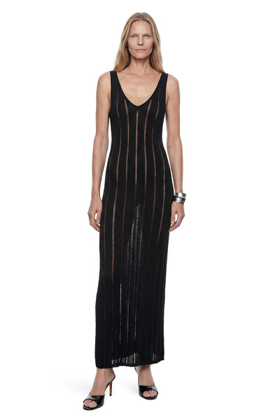  Openwork Knit Long Dress 