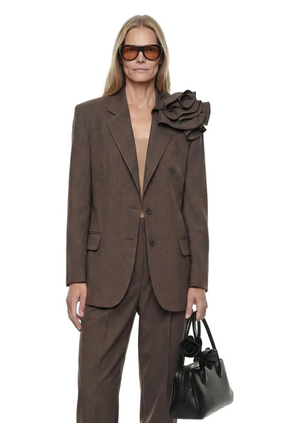  Linen Flower Blazer 