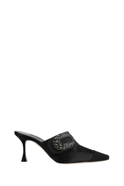  Tula 70 Satin Jewel Buckle Mules 