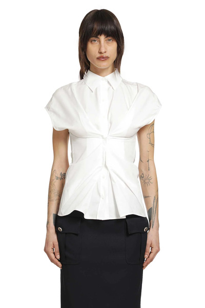  Gathered Short Sleeve Shirt 