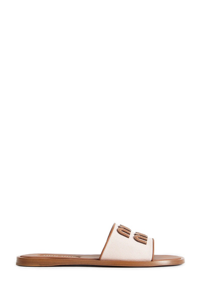  Canvas And Leather Slides 