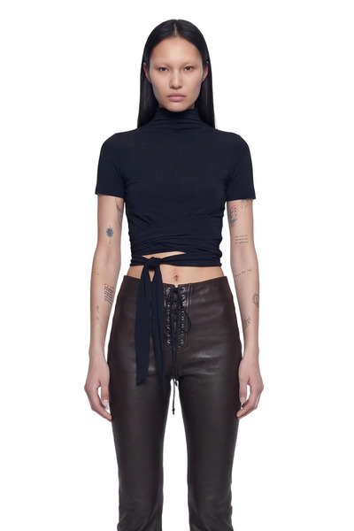  Wrap Mock Neck Tee 