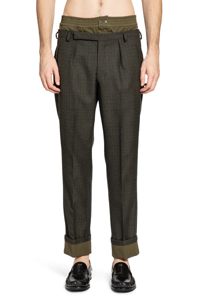  Check Wool Trousers 
