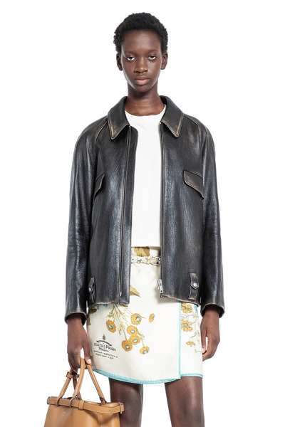  Leather Blouson Jacket 