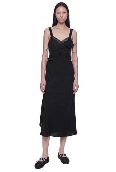  Bow Sash Slip Midi Dress 
