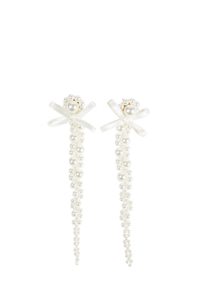  Pearl Bow Drop Earrings 