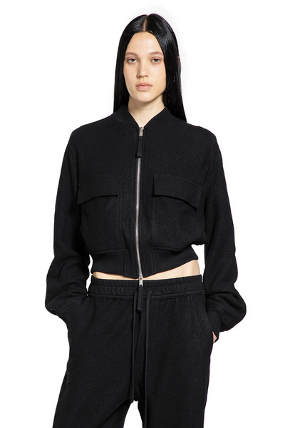  Cropped Wool Felt Bomber 