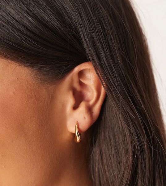  Abbott Lyon Pendientes De Aro Pequeños Con Diseño Efecto Fundido De Acero Inoxidable Resistente Al Agua Chapados En Oro De 18 Quilates De Abbott Lyon-dorado 