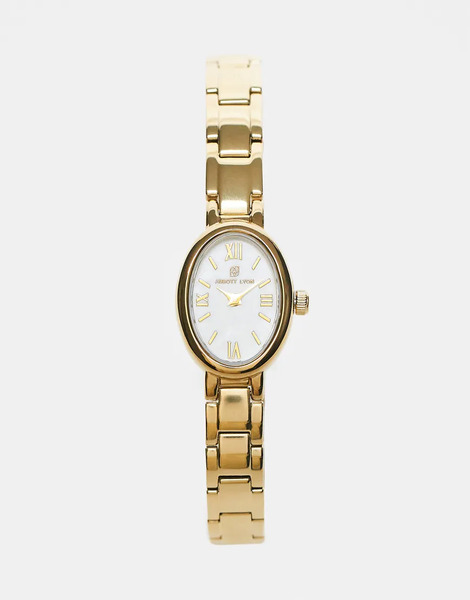  Abbott Lyon Reloj Ovalado Dorado Mini De Abbott Lyon 