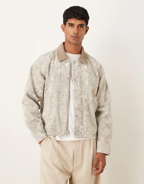 Abercrombie & Fitch Chaqueta Corta De Estilo Campero Con Estampado De Camuflaje De Tejido Ligero De Abercrombie & Fitch-verde 