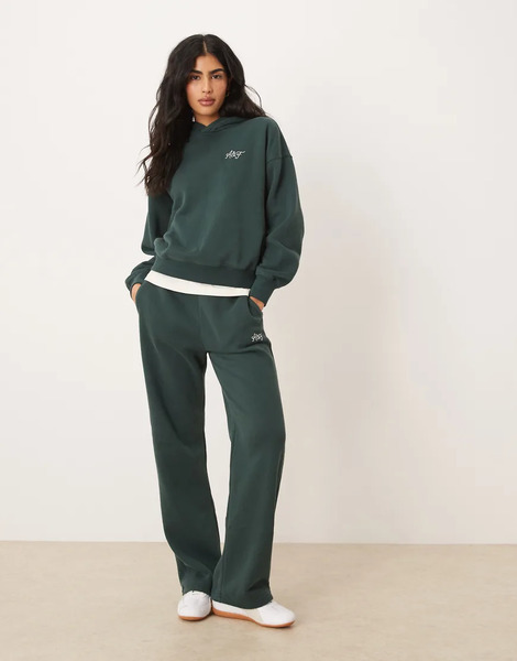  Abercrombie & Fitch Joggers Verdes De Talle Alto Y Corte Holgado Con Logo Lateral De Abercrombie & Fitch (parte De Un Conjunto) 