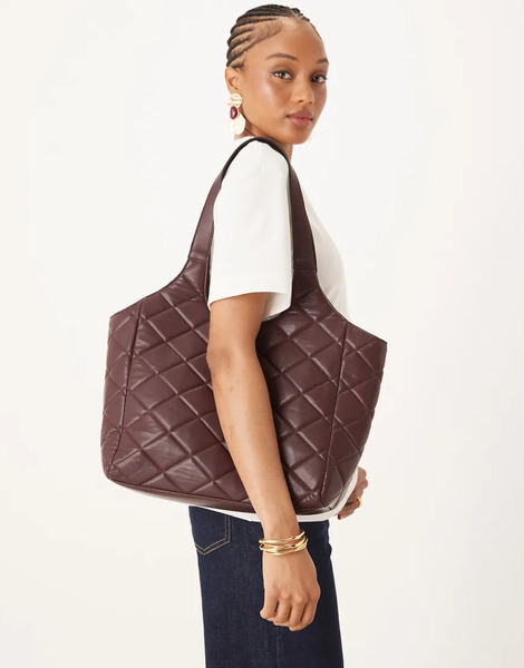  Accessorize Bolso De Hombro Burdeos Guateado De Accessorize-rojo 