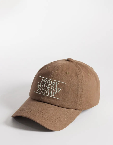  Accessorize Gorra Marrón Friday Saturday Sunday De Accessorize-brown 