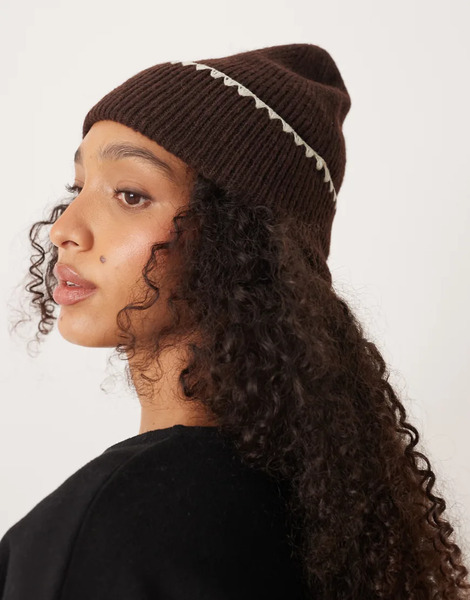  Accessorize Gorro Marrón De Punto Calado De Accessorize-brown 