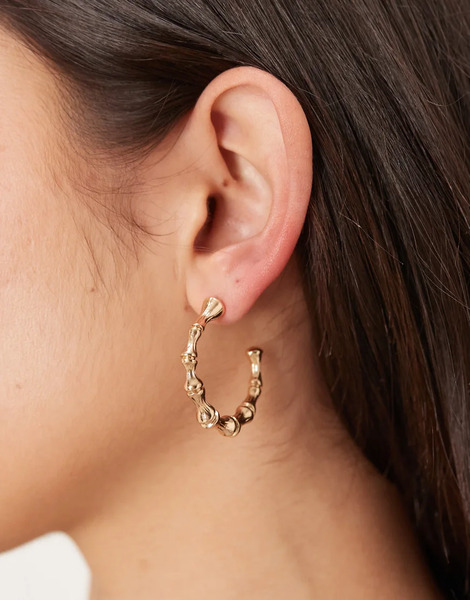  Accessorize Pendientes De Aro Dorados Con Diseño Estilo Bambú De Accessorize 