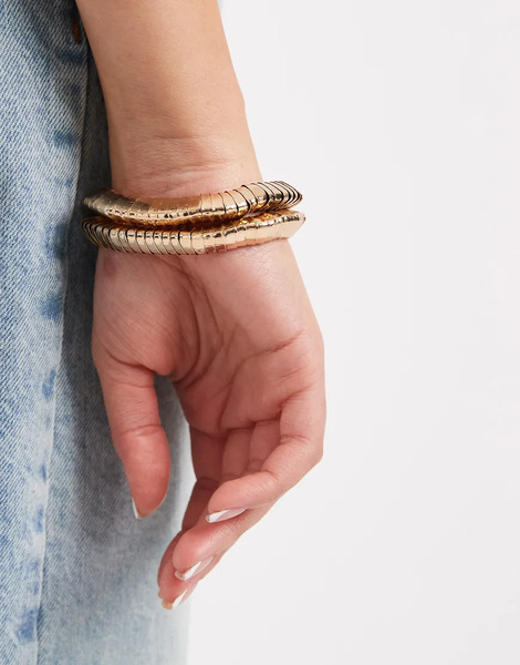  Accessorize Pulsera Dorada Elástica Armadillo De Accessorize-dorado 