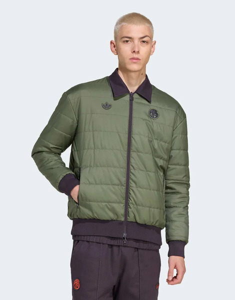  Adidas Originals Chaqueta Negro Aurora Y Verde Base Con Diseño Del Bayern De Múnich Terrace Icons De Adidas Originals 