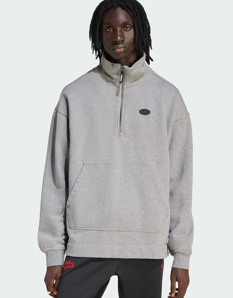  Adidas Originals Sudadera Polar Color Brezo Estilo Deportivo Alternativo Años 90 Con Media Cremallera Y Estampado Gráfico De Adidas Originals-brown 