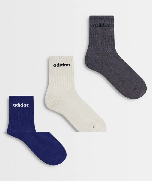  Adidas Performance Adidas Training - Pack De 6 Pares De Calcetines Color Crema, Azul Marino Y Verde Con Logo Lineal-negro 