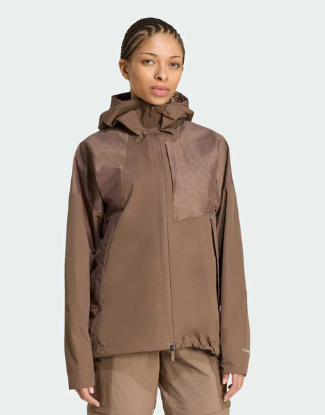  Adidas Performance Chaqueta Marrón Traza Con Diseño Híbrido Terrex Xperior 2.5 Layer Hybrid Primeknit Climaproof De Adidas Performance-brown 