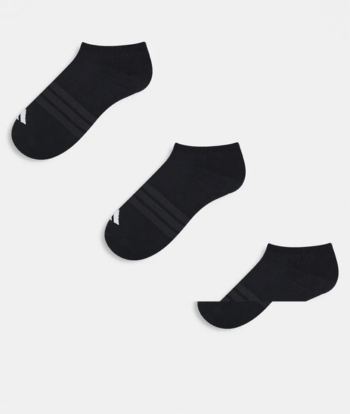  Adidas Performance Pack De 3 Pares De Calcetines Negros Básicos Para Zapatillas De Deporte Essentials De Adidas Running 