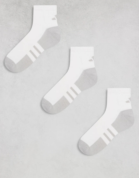  Adidas Performance Pack De 3 Pares De Calcetines Tobilleros De Color Blanco Y Gris Essentials De Adidas Running-multicolor 