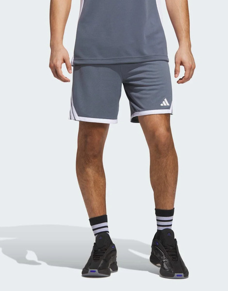  Adidas Performance Pantalones Cortos Grises Y Blancos De Estilo Baloncesto Con Diseño Reversible 3g Speed Aeroready De Adidas Performance 