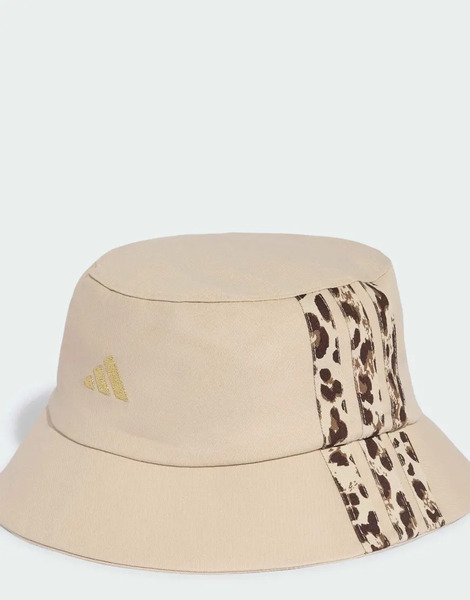  Adidas Performance Adidas Performance - Sombrero De Pescador Beis Lino Cristalino Y Caqui Seis Con Estampado Gráfico De Leopardo-neutro 