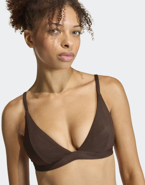  Adidas Performance Top De Bikini Marrón Café Aurora Triangular Con Relleno Y Acabado Acanalado Iconisea De Adidas Performance-brown 