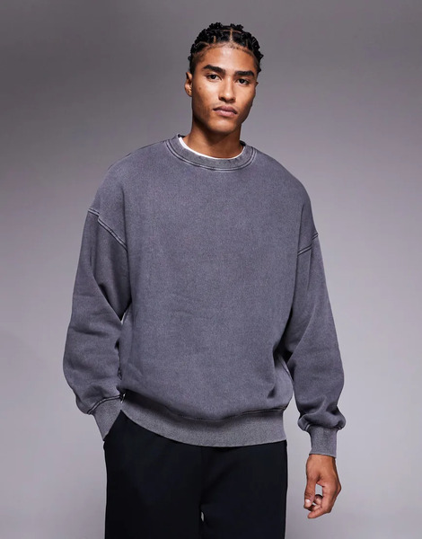  Adpt Sudadera Gris Lavado Extragrande De Adpt 
