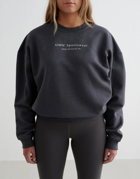  Aim'n Aim'n - Sudadera Gris Sombra Con Serifa 
