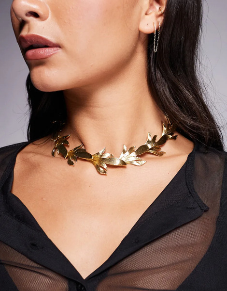  Aldo Collar Dorado Con Flor Leafuria De Aldo 
