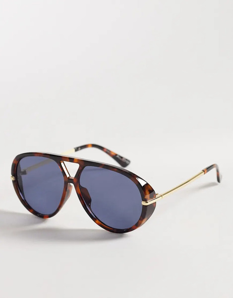 Aldo Gafas De Sol Marrón Efecto Carey Ovaladas De Estilo Aviador Con Lentes Tintadas Eliiana De Aldo-brown 