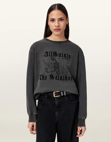  Allsaints Sudadera Negro Lavado Novus Pippa De Allsaints 