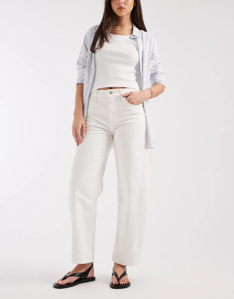  Allsaints Vaqueros Blancos De Corte Barrel Sadie De Allsaints 