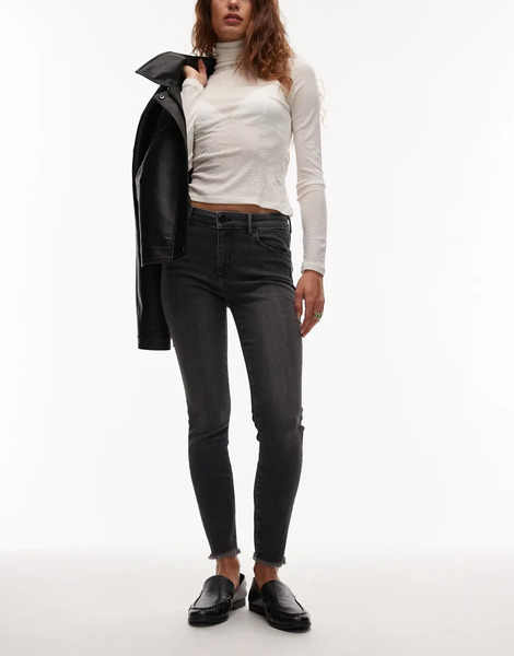  Allsaints Vaqueros Negros Lavado De Corte Pitillo Miller De Allsaints 