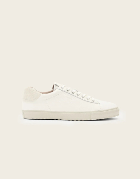  Allsaints Zapatillas De Deporte Blancas De Caña Baja Con Logo Y Suela De Goma De Cuero Trucker De Allsaints-blanco 