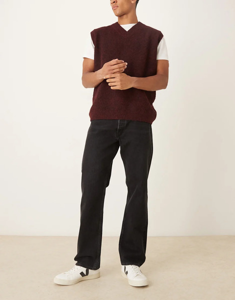  Arket Vaqueros Negros De Corte Recto Cliff Authentic De Arket 
