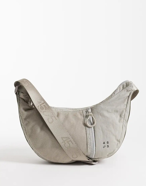  Asos Bandolera Beis Grisáceo Para El Gimnasio Estilo Riñonera Con Bolsillo Utilitario De Malla De 4505-neutro 