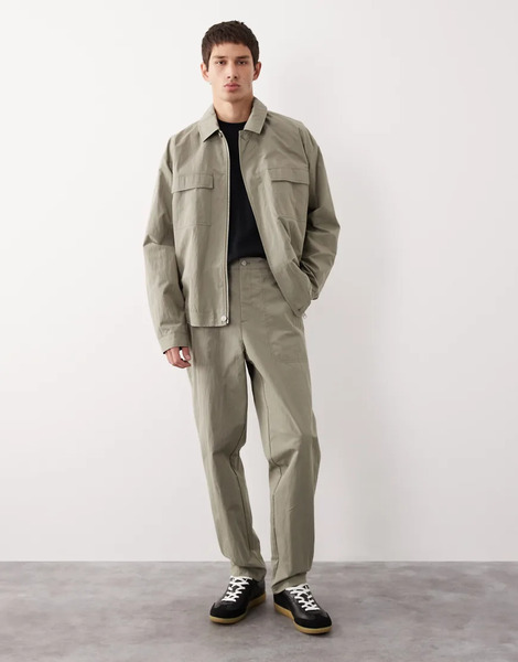  Asos Collective Pantalones Chinos Caqui Tenue De Corte Tapered Carrot De Asos Collective Ac-b-252 (parte De Un Conjunto)-verde 
