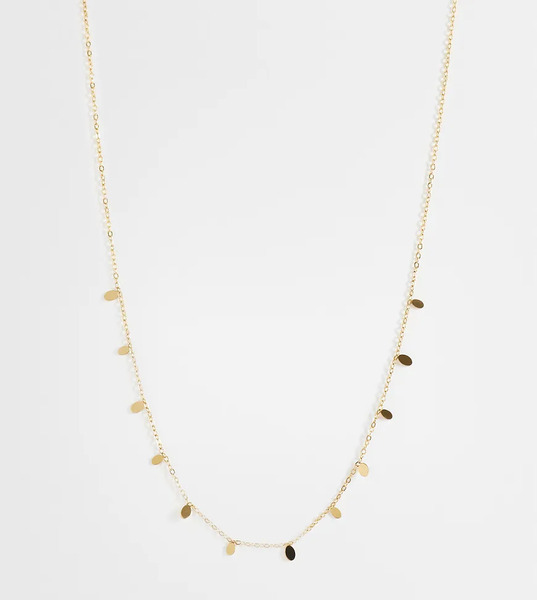  Asos Curve Asos Design Curve - Collar Dorado Con Charms De Discos Pequeños De Acero Inoxidable Resistente Al Agua-plateado 